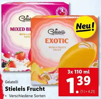 Lidl Gelatelli Stieleis Frucht 3x110 ml Angebot