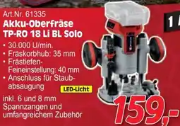 Zgonc Akku-Oberfräse Angebot