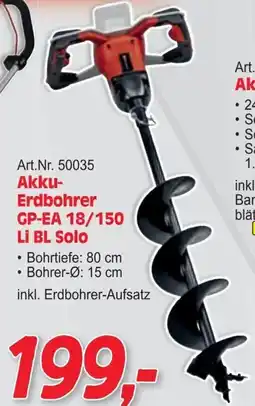 Zgonc Akku- Erdbohrer Angebot