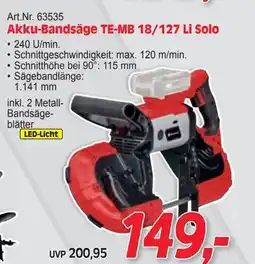 Zgonc Akku-Bandsäge Angebot