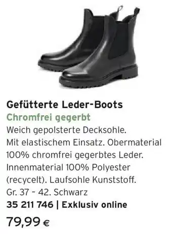 Tchibo Eduscho Gefütterte Leder-Boots Angebot