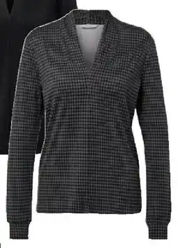 Tchibo Eduscho Blusenshirt mit V-Ausschnitt Hahnentritt Angebot
