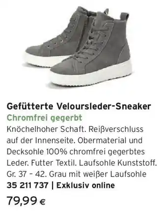 Tchibo Eduscho Gefütterte Veloursleder-Sneaker Angebot