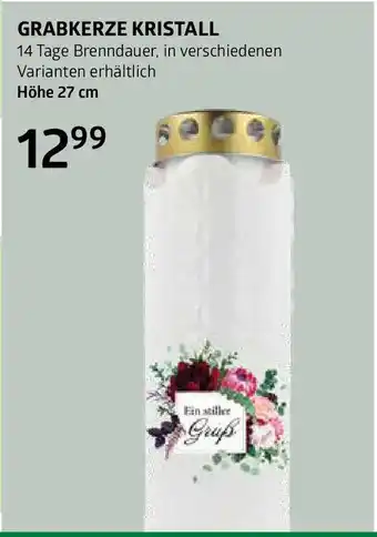 Bellaflora Grabkerze kristall Angebot