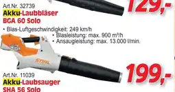 Zgonc Akku-Laubbläser BGA 60 Solo Angebot