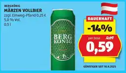 Hofer BERGKÖNIG MÄRZEN VOLLBIER Angebot