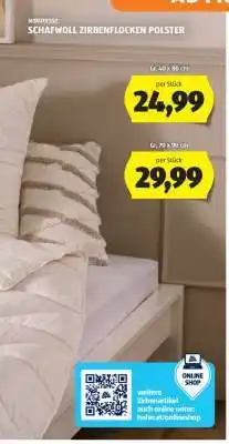 Hofer SCHAFWOLL-ZIRBENFLOCKEN-POLSTER Angebot