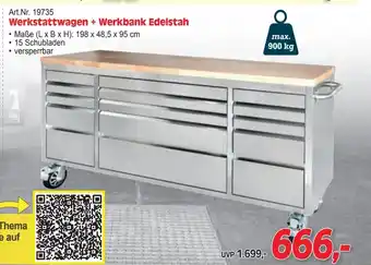 Zgonc Werkstattwagen + Werkbank Edelstah Angebot