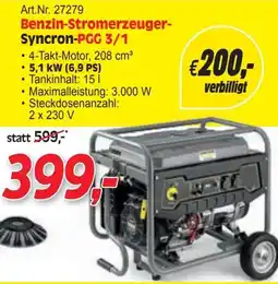 Zgonc Benzin-Stromerzeuger- Syncron-PGG 3/1 Angebot