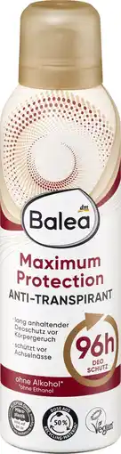 dm Balea Anti-Transpirant Deospray Maximum Protection Angebot