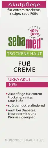 dm Sebamed Fußcreme Urea Akut Angebot