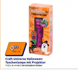 Action Craft universe halloween- taschenlampe mit projektor 11,5 x 4 x 4 cm Angebot