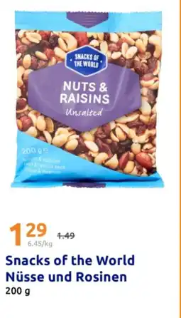 Action Snacks of the world nüsse und rosinen Angebot