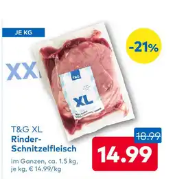 T&G T&g xl rinder- schnitzelfleisch Angebot