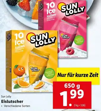 Lidl Sun Lolly Eislutscher 650 g Angebot