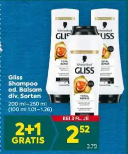 Billa Gliss Shampoo od. Balsam div. Sorten Angebot