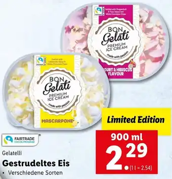 Lidl Gelatelli Gestrudeltes Eis 900 ml Angebot