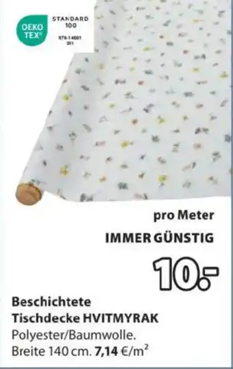 Beschichtete Tischdecke