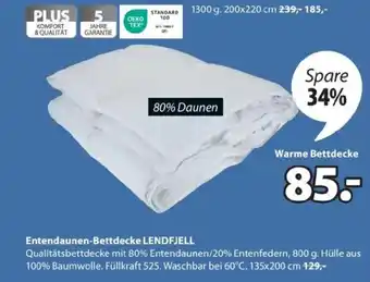 JYSK Entendaunen-Bettdecke Angebot