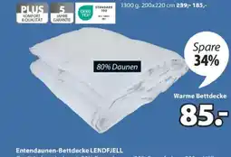 JYSK Entendaunen-Bettdecke Angebot