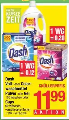 Maximarkt Dash Voll- oder Colorwaschmittel Pulver oder Gel Angebot