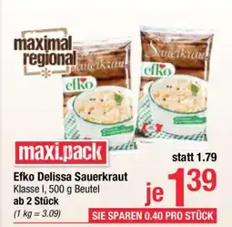 Maximarkt Efko Delissa Sauerkraut Angebot