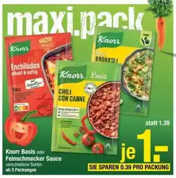 Maximarkt Knorr Basis oder Feinschmecker Sauce Angebot