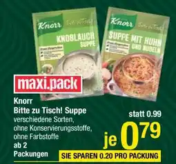 Maximarkt Knorr Bitte zu Tisch Suppe Angebot