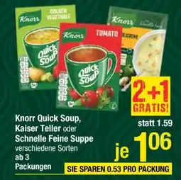 Maximarkt Knorr Quick Soup, Kaiser Teller oder Schnelle Feine Suppe Angebot