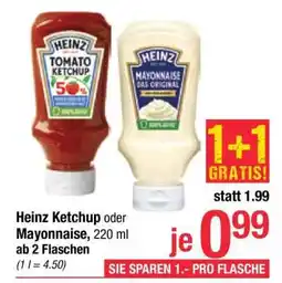 Maximarkt Heinz Ketchup oder Mayonnaise, 220 ml Angebot