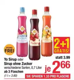 Maximarkt Yo Sirup oder Sirup ohne Zucker Angebot