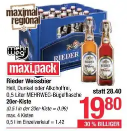 Maximarkt Rieder Weissbier Angebot