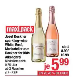Maximarkt Josef Dockner sparkling-wine White, Rosé, Muskateller oder Dockner for Kids Alkoholfrei Angebot
