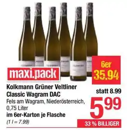 Maximarkt Kolkmann Grüner Veltliner Classic Wagram DAC Angebot