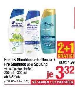 Maximarkt Head & Shoulders oder Derma X Pro Shampoo oder Spülung Angebot