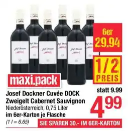 Maximarkt Josef Dockner Cuvée DOCK Zweigelt Cabernet Sauvignon Angebot