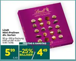 Billa Lindt Mini-Pralinen div. Sorten Angebot