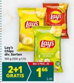 Billa Lay’s Chips div. Sorten Angebot