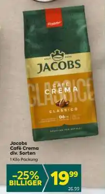 Billa Jacobs Cafè Crema div. Sorten Angebot