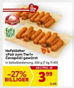 Billa Hofstädter Fair zum Tier! Čevapčići gewürzt Angebot