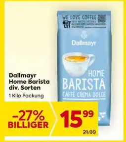 Billa Dallmayr Home Barista div. Sorten Angebot