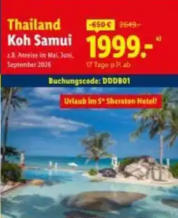 Lidl Reisen Thailand Koh Samui Angebot