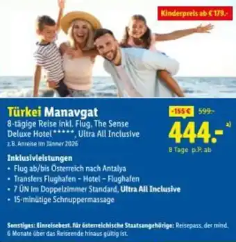 Lidl Reisen Türkei Manavgat Angebot
