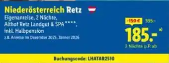Lidl Reisen Niederösterreich Retz - Angebot