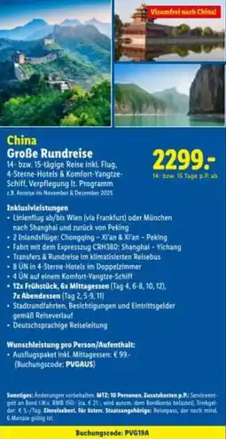 Lidl Reisen China Große Rundreise Angebot