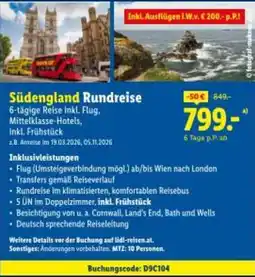 Lidl Reisen Südengland Rundreise Angebot