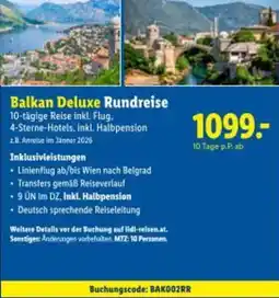 Lidl Reisen Balkan Deluxe Rundreise Angebot