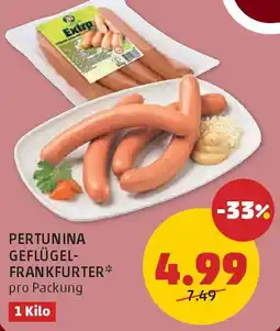 PENNY Pertunina geflügel- frankfurter Angebot
