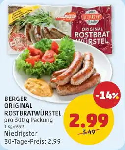 PENNY Berger original rostbrat worstel Angebot