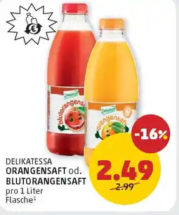 PENNY Delikatessa orangensaft od. blutorangensaft Angebot